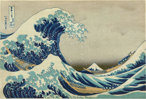 The Great Wave Off Kanagawa;  Hokusai; Source Wikimedia Commons