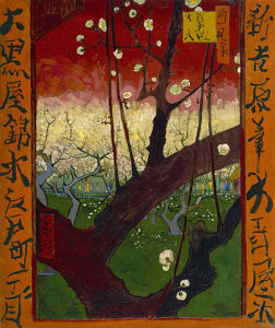 Van Gogh painted reproduction of a Hiroshige print; Source: Wikimedia Commons